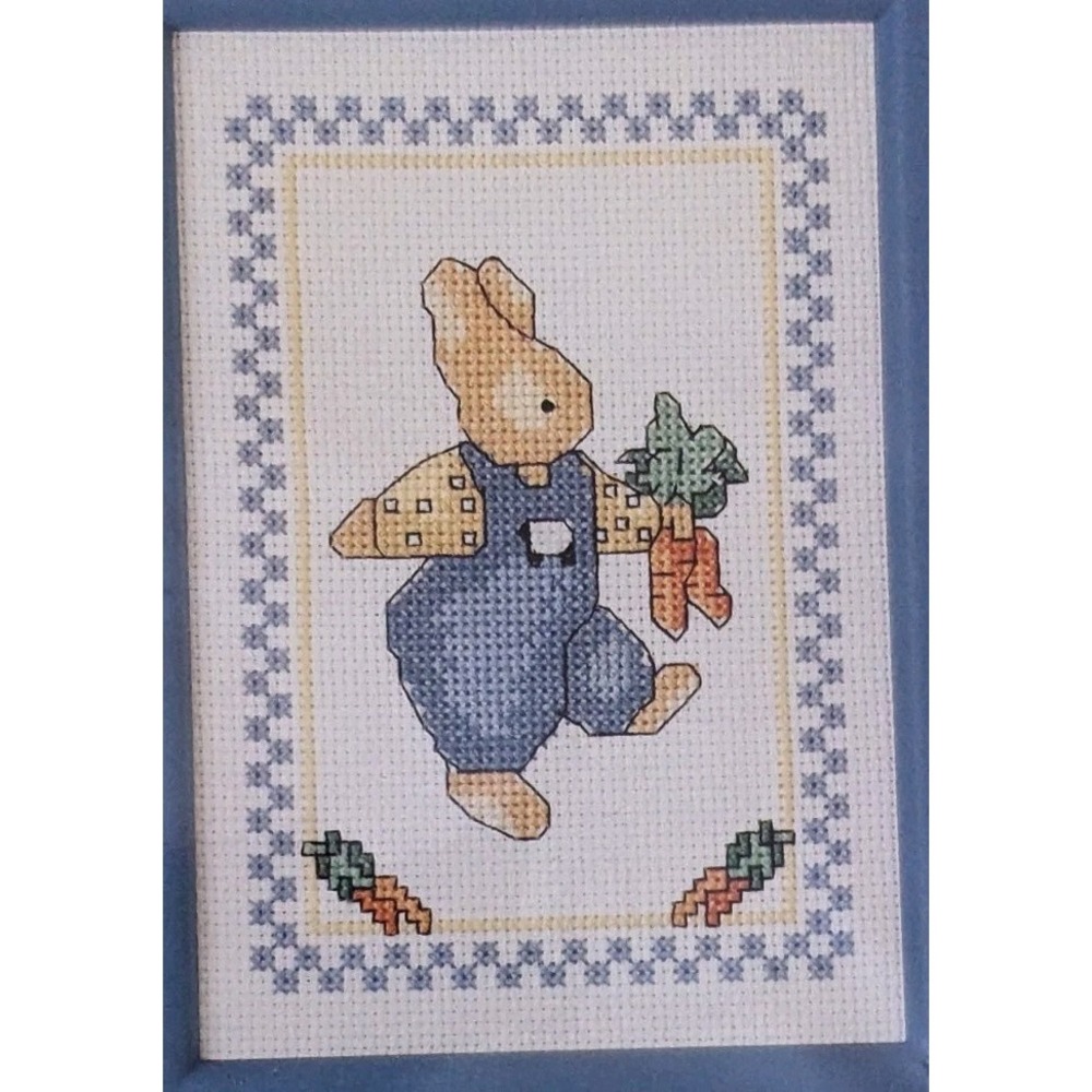 Vtg Daisy Kingdom Bucilla Counted Cross Stitch Kit Carrot Bunny 40563 1991